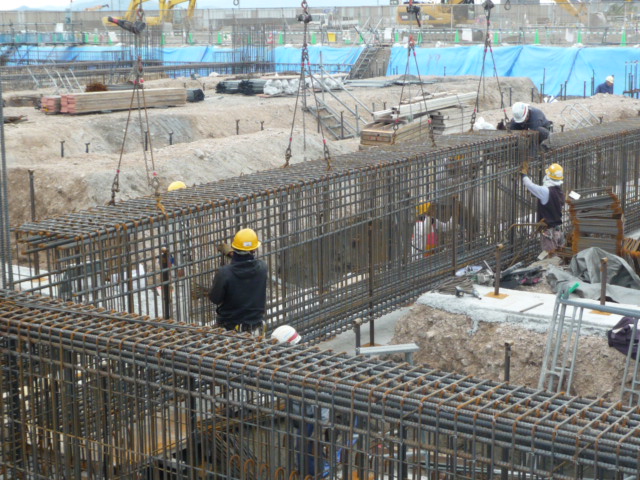 鉄筋工事の現場